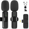 Picture of GOGARA Microphone for iPhone, 2 Pack Wireless Microphones, Mini Mic, Cordless Lavalier Microphone Recording Lapel Mic, Plug-Play, Clip On Microphone with Noise Reduction for Interview/Tiktok