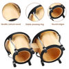 Picture of EastRock Bongo Drum 4” and 5” Set for Adults Kids Beginners Professionals Tunable Wood and Metal Drum Percussion Instruments With Tuning Wrench
