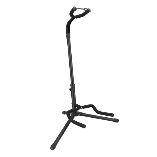 Picture of Amazon Basics Foldable Padded Guitars Stand for Acoustic, Electric, Bass and Banjos, Sturdy and Portable, Black