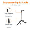 Picture of Amazon Basics Foldable Padded Guitars Stand for Acoustic, Electric, Bass and Banjos, Sturdy and Portable, Black