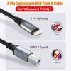 Picture of AGVEE 5ft Lightning OTG MIDI Cable USB Type-B Cord Compatible with iPhone iPad iOS for Electronic Music Instrument, Piano, Midi Controller, Midi Keyboard, Audio Interface Recording, Dark Gray