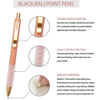 Picture of Linbsunne Ballpoint Pens Black Medium Point 1mm Pen with Super Soft Grip Ball Point Pen for Men Women Retractable Pens (gold-12 pcs)