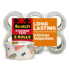 Picture of Scotch Long Lasting Storage Packaging Tape, 1.88" x 54.6 yd, Designed for Storage and Packing, Stays Sealed in Weather Extremes, 3" Core, Clear, 6 Rolls (3650-6)