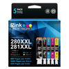 Picture of E-Z Ink Compatible Ink Cartridge Replacement for Canon PGI-280XXL CLI-281XXL 280 XXL 281 XXL Compatible with TR8620a TR8620 TS702a TS9520 TS9521C TR8520 TS6220 TS6320 TS8220 (5 Pack)