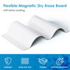 Picture of MaxGear Small Magnetic Dry Erase Board Sheet for Refrigerator, Fridge Whiteboard for Kitchen, 12" x 8" White Board Organizer and Planner with Stain Resistant Technology, Include 1 Eraser, 3 Markers