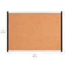 Picture of Amazon Basics Rectangular Cork Board with Aluminum/Plastic Frame and Mounting Tabs, 23" x 17", Brown