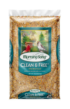 Picture of Morning Song Clean & Free Shell Free Wild Bird Food, Premium No Mess Bird Seed for Outside Feeders, 10-Pound Bag