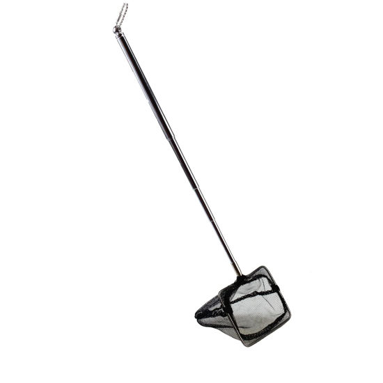 Picture of AQUANEAT Aquarium Net with Extendable Long Handle, Adjustable Wastes Skimming Cleaning Tools for Fish Tanks, 3 inch