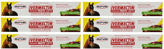 Picture of Durvet 6 Pack of Ivermectin Paste, 0.21 Ounces each, Apple Flavored Horse Wormer