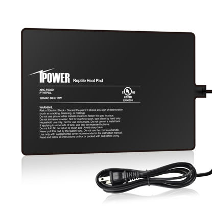 Picture of iPower 8X12 Inch Reptile Heat Pad Under Tank Heater Terrarium Warmer Heating Mat for Turtles Lizards Frogs and Other Small Animals