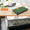 Picture of Gardzen 5-Set Seed Starter Tray Kits, Durable Plant Germination Trays with Humidity Vented Domes and Bases, Ideal for Seed Starting, Indoor Gardening, and Greenhouse (Total 200 Cells)