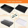 Picture of Gardzen 5-Set Seed Starter Tray Kits, Durable Plant Germination Trays with Humidity Vented Domes and Bases, Ideal for Seed Starting, Indoor Gardening, and Greenhouse (Total 200 Cells)