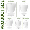 Picture of Utopia Home - Plant Pots Indoor with Drainage - 7/6.6/6/5.3/4.8 Inches Flower Pots for Indoor Planter - 5 Pack Plastic Planters - Ideal for Stocking Stuffers or Home Christmas Decorations - White