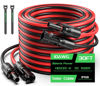 Picture of Bateria Power 30FT 10AWG Solar Panel Extension Cable, 6mm² Solar Extension Cable Wire with Female & Male Waterproof Connectors for RV, Photovoltaic Systems, Set of 2