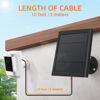 Picture of Solar Panel for Ring Camera, 2 Pack 4W Solar Charger Compatible with Ring Spotlight &Stick Up Outdoor Cam Battery, 10FT/3M Long Cable with USB-C to Ring Barrel Plug Adapter, Black