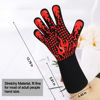 Picture of Comsmart BBQ Gloves, 1472 Degree F Heat Resistant Grilling Gloves Silicone Non-Slip Oven Gloves Long Kitchen Gloves for Barbecue, Cooking, Baking, Cutting