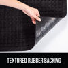 Picture of Gorilla Grip 100% Waterproof Ultra Absorbent Moisture Guard Doormat, Absorbs Up to 5.7 Cups of Water, Stain and Fade Resistant, Spiked Rubber Backing, All Weather Door Mat Captures Dirt, 35x23, Black