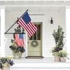 Picture of ZMTECH Flag Pole - Upgraded Bracket, 6 FT Stainless Steel Flag Poles for Outside House, Residential or Commerical, Tangle Free Flag Pole Kit for American Flag (Without Flag, Black)