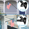 Picture of ZMTECH Flag Pole - Upgraded Bracket, 6 FT Stainless Steel Flag Poles for Outside House, Residential or Commerical, Tangle Free Flag Pole Kit for American Flag (Without Flag, Black)