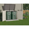 Picture of Suncast 5.9 ft. x 3.7 ft Horizontal Stow-Away Storage Shed - Natural Wood-like Outdoor Storage for Trash Cans and Yard Tools - All-Weather Resin, Hinged Lid, Reinforced Floor - Vanilla and Stoney