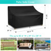 Picture of WLEAFJ Patio Sofa Cover Waterproof, 3-Seater Outdoor Sofa, Heavy Duty Deep Lounge Loveseat, Large Lawn Furniture with Air Vent, 82.6’’ W x 39’’ D x 28’’ H