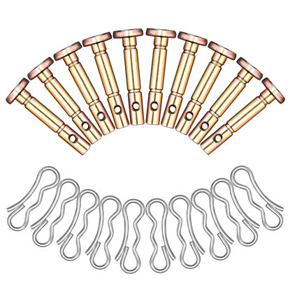 Picture of Hunter-wish Shear Pins and Cotter Pins Fit for MTD Snowblower - Shear Pins 10pcs and Cotter Pins 10pcs Compatible for Cub Cad et Troy Bilt Craftsman 24" 26" Snow Thrower, Replace 738-04124A 714-04040