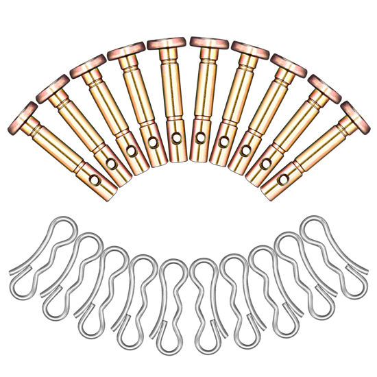 Picture of Hunter-wish Shear Pins and Cotter Pins Fit for MTD Snowblower - Shear Pins 10pcs and Cotter Pins 10pcs Compatible for Cub Cad et Troy Bilt Craftsman 24" 26" Snow Thrower, Replace 738-04124A 714-04040