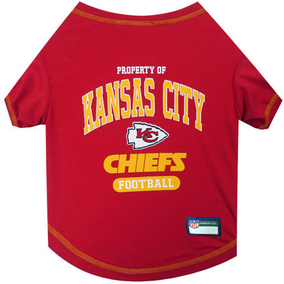 Picture of Pets First PET SHIRT for Dogs & Cats - NFL KANSAS CITY CHIEFS Dog T-Shirt, Small. - Cutest Pet Tee Shirt for the real sporty pup