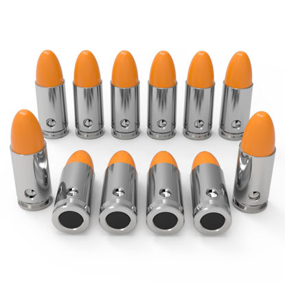 Picture of GORTAR 9mm Snap Caps Training Dummy Rounds Practice Safe Loading Firing Close to Real Weight -12 Pcs
