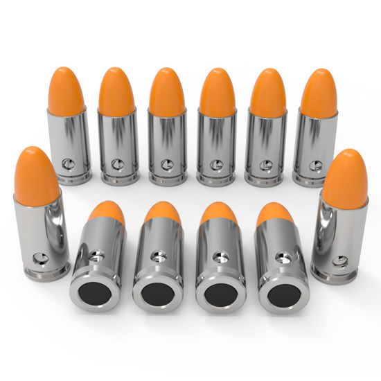 Picture of GORTAR 9mm Snap Caps Training Dummy Rounds Practice Safe Loading Firing Close to Real Weight -12 Pcs