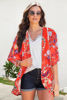 Picture of Summer Kimono Cardigan for Women Sheer Boho Tops Casual Open Front Swimwear Shirts Beach Cover ups (Boho Red,M)