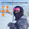Picture of Shy Velvet Balaclava Wind-Resistant Ski Mask Winter Face Mask,Fleece Cold Weather Ski Mask for Women and Men Sherpa Hood ski mask Black