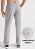 Picture of Libin Mens Golf Pants Classic Fit Stretch Work Dress Pants 32" Quick Dry Lightweight Business Casual Trousers Comfort Water Resistant, Light Grey, 34W x 32L