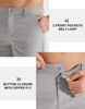 Picture of Libin Mens Golf Pants Classic Fit Stretch Work Dress Pants 32" Quick Dry Lightweight Business Casual Trousers Comfort Water Resistant, Light Grey, 34W x 32L