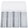 Picture of 2000 Pieces 18Ga Brad Nails Galvanized Finish Nail Galvanized Brad Nails 5/8 Inch-500, 3/4 Inch-500, 1 Inch-500, 1-1/4 Inch-500 with Storage Box for Repairing Molding Cabinetry Building Assembly