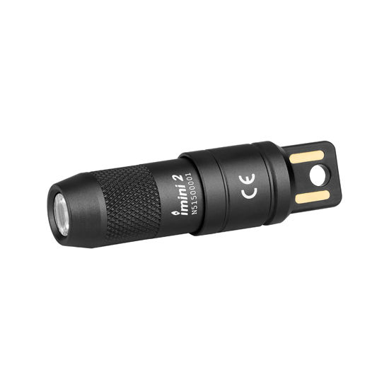 Picture of OLIGHT IMINI 2 EDC Rechargeable Keychain Flashlight, 50 Lumens Compact and Portable Mini LED Keyring Lights with Built-in Battery Ideal for Everyday Carry and Emergencies (Black)