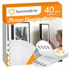 Picture of Summerbrite Picture Hanging Strips,Picture Hanger Kit, Removable Damage Free,Picture Hanging Hooks,White Medium(40Pack)
