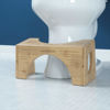 Picture of Squatty Potty The Original Toilet Stool - Bamboo Flip, 7" and 9" Adjustable Heights, Brown - Improve Bathroom Posture and Comfort