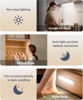 Picture of Under Cabinet Lighting, LED Motion Sensor Light Indoor, 2200mAh USB Rechargeable Closet Lights Battery Operated, Stick On Magnetic Wireless Dimmable Under Counter Lights for Kitchen, Stairs (2 Pack)