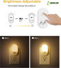 Picture of L LOHAS LED Motion Sensor Night Light, 2Pack, Motion Activated Night Light, Night Lights Plug into Wall Motion Sensor, 3000K Warm White, Adjustable Brightness 30/60LM, for Kids Adults Bathroom Bedroom