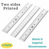 Picture of Mr. Pen- Machinist Ruler, Ruler 6 inch, 3 Pack, mm Ruler, Metric Ruler, Millimeter Ruler, (1/64, 1/32, mm and .5 mm), Metal Ruler 6 inch, Precision Ruler, 6 inch Ruler, Stainless Steel Ruler, Rulers