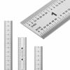 Picture of Mr. Pen- Machinist Ruler, Ruler 6 inch, 3 Pack, mm Ruler, Metric Ruler, Millimeter Ruler, (1/64, 1/32, mm and .5 mm), Metal Ruler 6 inch, Precision Ruler, 6 inch Ruler, Stainless Steel Ruler, Rulers