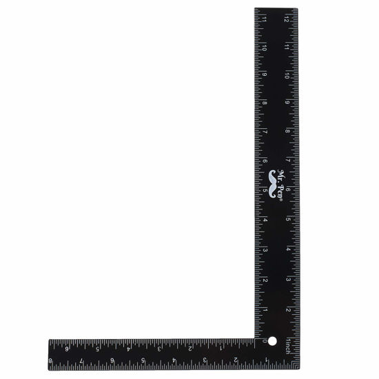 Picture of Mr. Pen- Carpenter Square, Framing Square, 8 inch x 12 inch, Carpenters Square, Right Angle Ruler, Framing Tools, L Shape Ruler, Metal Square, Steel Square