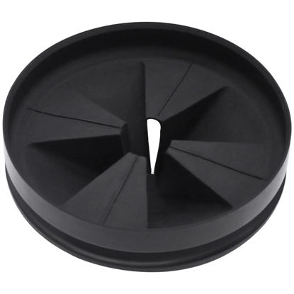 Picture of Garbage Disposal Splash Guards 3 3/8" Sink Baffle QCB-AM Replacement for InSinkErator Evolution Series, Upgraded Removable Quiet Collar Drain Plugs, Garbage Disposer Accessories, Black