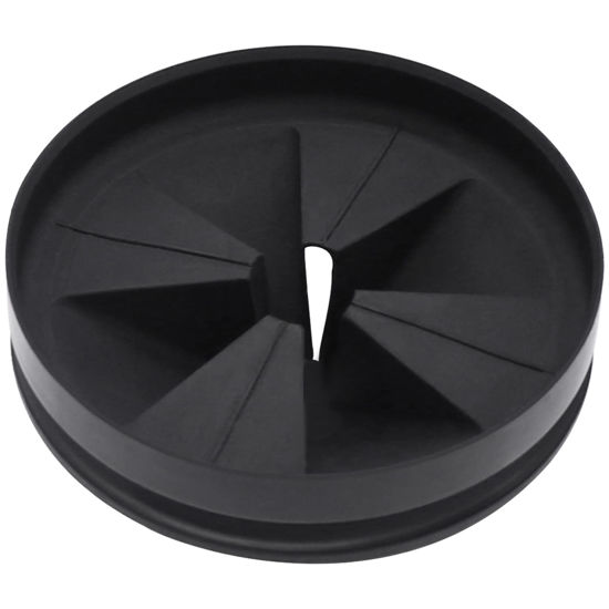 Picture of Garbage Disposal Splash Guards 3 3/8" Sink Baffle QCB-AM Replacement for InSinkErator Evolution Series, Upgraded Removable Quiet Collar Drain Plugs, Garbage Disposer Accessories, Black