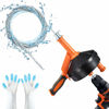 Picture of Drain Auger, Breezz Clog Remover with Drill Adapter, 25 Feet Flexible Plumbing Snake Use Manually or Powered for Kitchen,Bathrom and Shower Sink, Comes with Gloves(Orange)