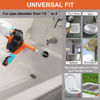 Picture of Drain Auger, Breezz Clog Remover with Drill Adapter, 25 Feet Flexible Plumbing Snake Use Manually or Powered for Kitchen,Bathrom and Shower Sink, Comes with Gloves(Orange)