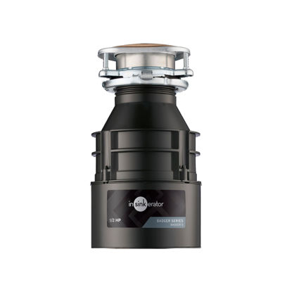 Picture of InSinkErator Badger 5 Garbage Disposal, Standard Series 1/2 HP Continuous Feed Food Waste Disposer, Black, Set of 1