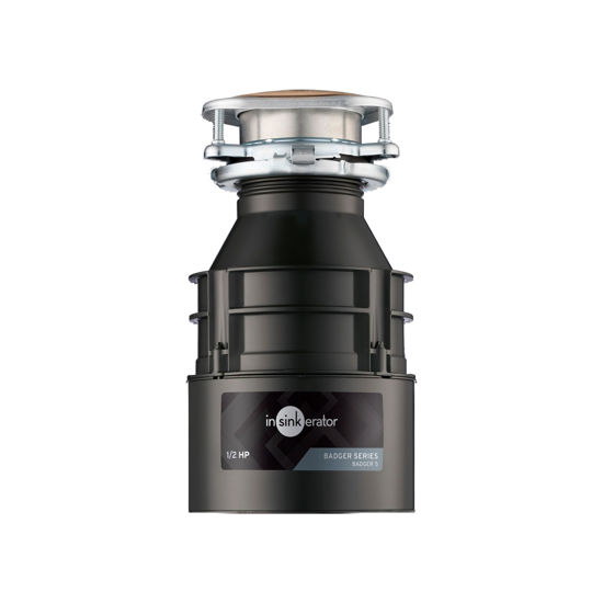 Picture of InSinkErator Badger 5 Garbage Disposal, Standard Series 1/2 HP Continuous Feed Food Waste Disposer, Black, Set of 1