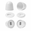 Picture of 4Packs Universal Toilet Bolt Caps, Round Plastic Push-On Toilet Bowl Bolt Caps Covers, with Extra Washers for Easy installation, 1.44 Inch Height, White Color
